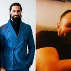 Becky Lynch, Seth Rollins, Jon Moxley, and Renee Paquette