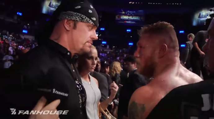 Undertaker et Lesnar se sont affrontés à l'UFC 121