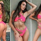 L'ancienne star de la WWE Chelsea Green étourdit en bikini rose pour le tournage d'un magazine alors qu'elle envisage d'être `` l'agent libre le plus chaud '' de la lutte 
