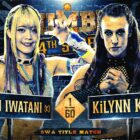 Mayu Iwatani contre KiLynn King, l'un des deux matchs féminins prévus pour l'événement NJPW 