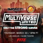 Hiroshi Tanahashi contre Mike Bailey, KENTA contre Minoru Suzuki, Yuya Uemura contre Gabriel Kidd chargé et prêt pour Multiverse United 