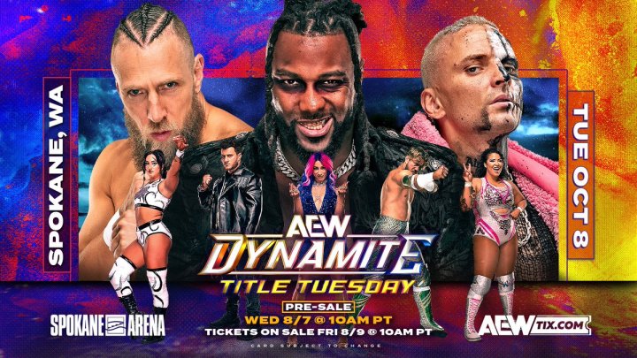 AEW Dynamite: Title Tuesday to Clash with NXT on CW in Spokane, WA on 10/8 Wrestling News - WWE News, AEW News, WWE Results, Spoilers, WWE SummerSlam 2024 Results