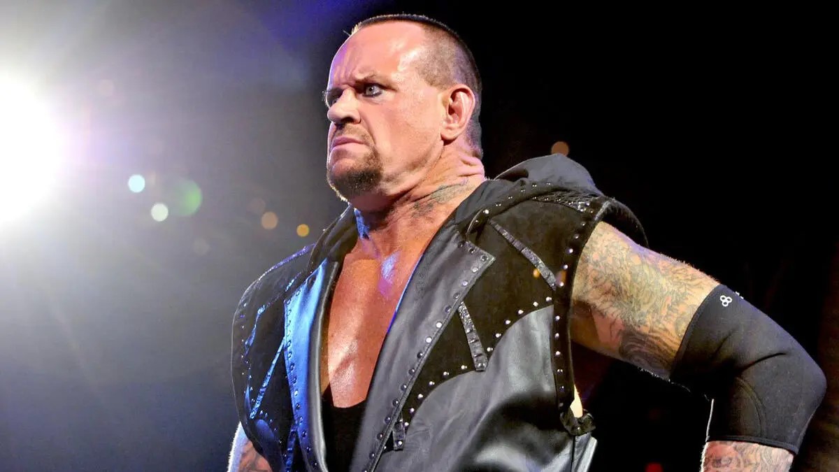 The Undertaker glaring in the ring