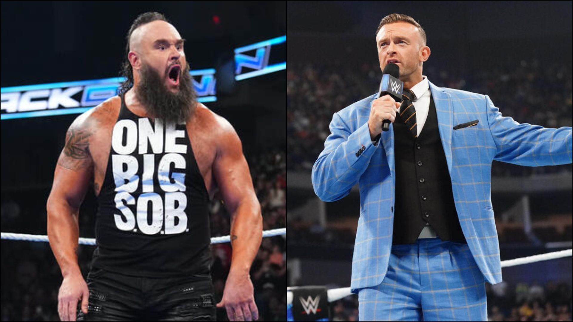 Braun Strowman (L) Nick Aldis (R) (Image credits: wwe.com)