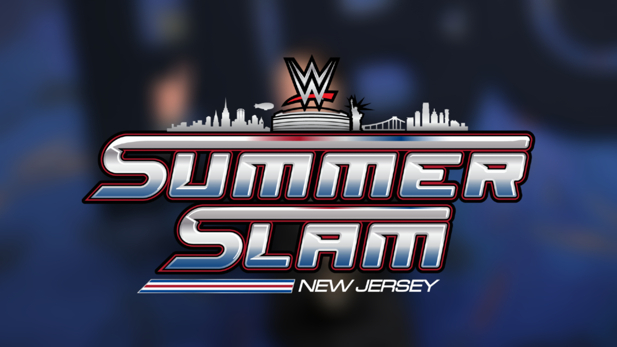 WWE SummerSlam logo over blurred background