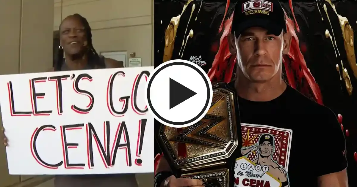R-Truth raises “Let’s Go Cena!” sign; cheers for his childhood hero on WWE SmackDown