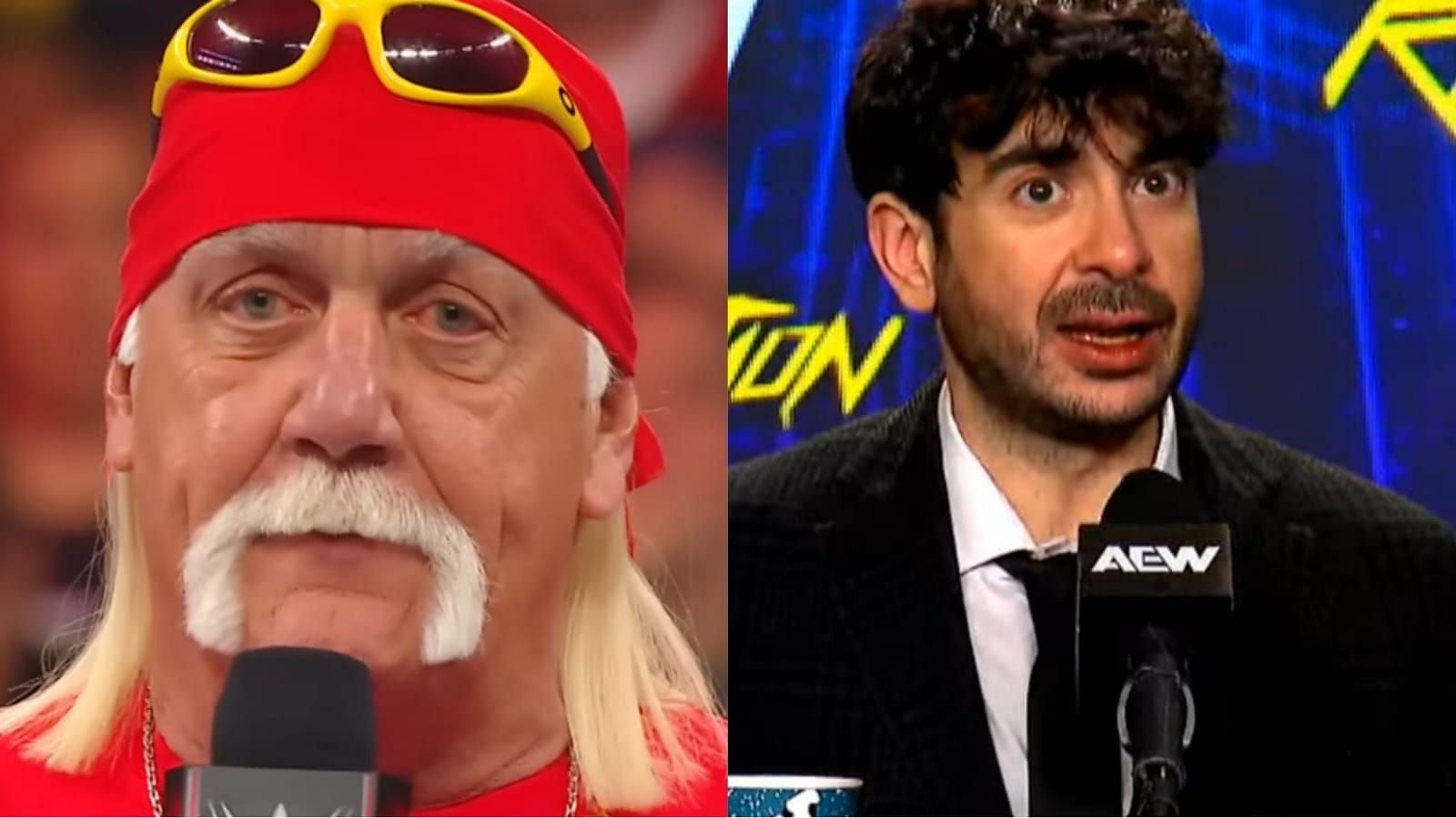 Hulk Hogan (left) and Tony Khan (right) [Image Credits: WWE and AEW