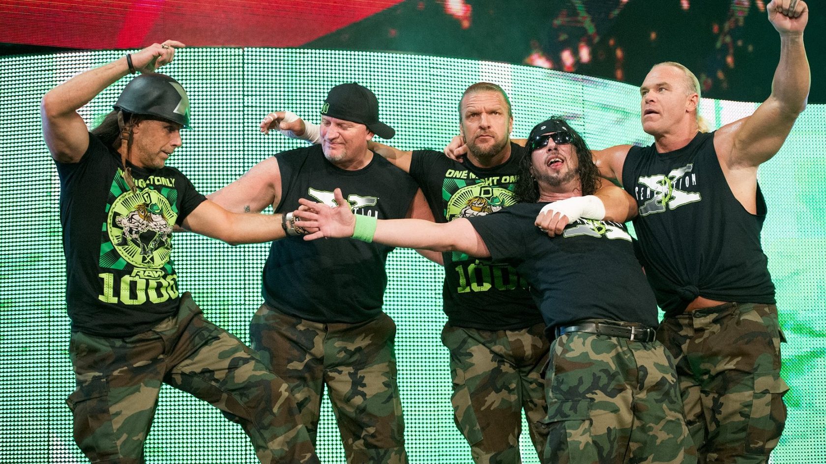 WWE Hall of Famers DX - Shawn Michaels, Road Dogg, Triple H, X-Pac, Billy Gunn