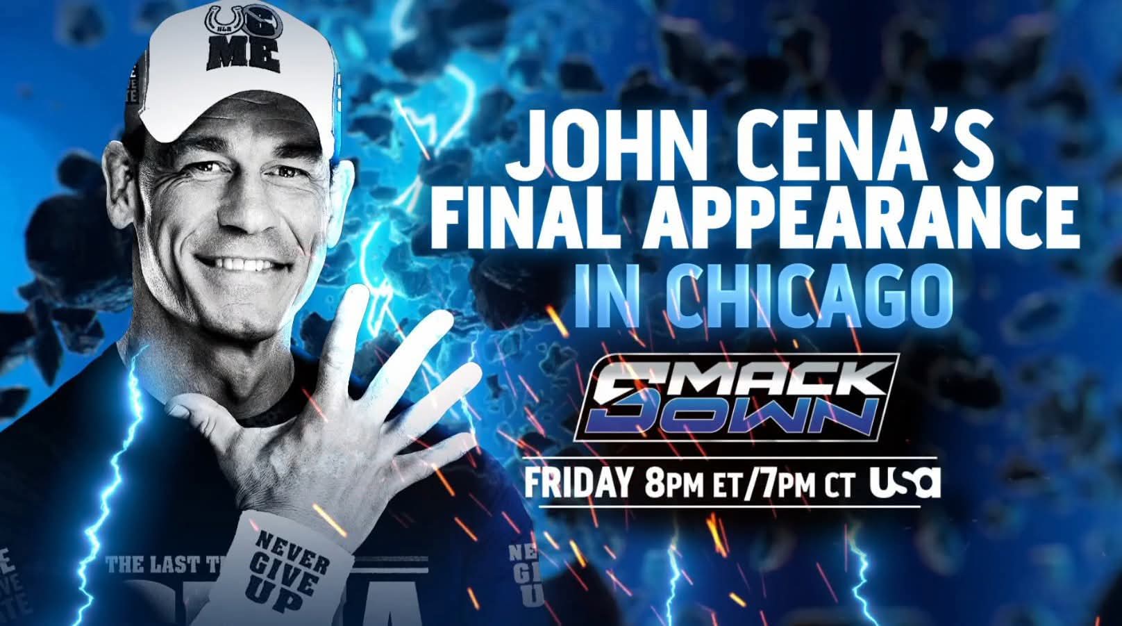 A graphic for WWE SmackDown featuring John Cena