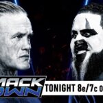 A WWE SmackDown graphic featuring Ilja Dragunov and Tama Tonga.