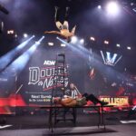 Sammy Guevara flies off a ladder during AEW Collision
