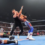 TULSA, OKLAHOMA - MAY 01: Gunther in action against Cody Rhodes during SmackDown at BOK Center on May 1, 2026 in Tulsa, Oklahoma. (Photo by Craig Melvin/WWE via Getty Images)