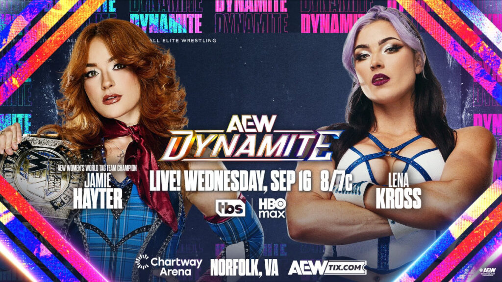 Jamie Hayter vs. Lena Kross Set for 9/16 AEW Dynamite Show [Update: Cage & Cope, Darby Allin, & Steven Borden vs. FTR & Don Callis Family 8-Man Tag Added]